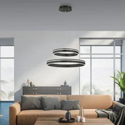 Hanglamp Q-Vito dubbel zwart + remote cct><noscript><img width=