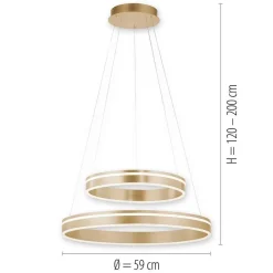 Hanglamp Q-Vito dubbele ring gold smart></noscript>Straluma New