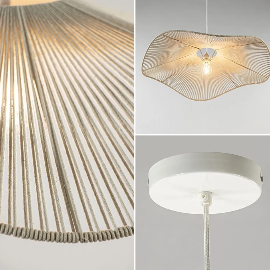 Hanglamp Rafa 70 katoendraad crème>Straluma