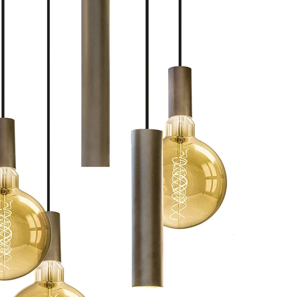 Hanglamp Riva 5l rond platinum>Straluma Discount