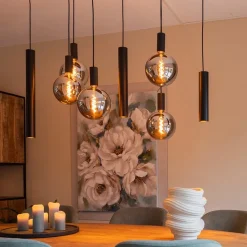 Hanglamp Riva ovaal 8L zwart><noscript><img width=