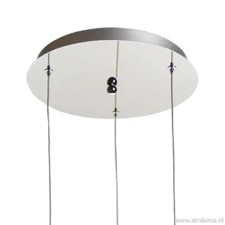 Hanglamp rond 3-lichts alu draad/glas><noscript><img width=