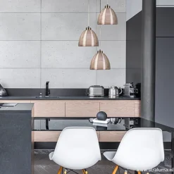 Hanglamp rond 3-lichts alu draad/glas><noscript><img width=