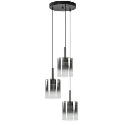 Hanglamp Salerno 3L zwart/gradient smoke>Straluma