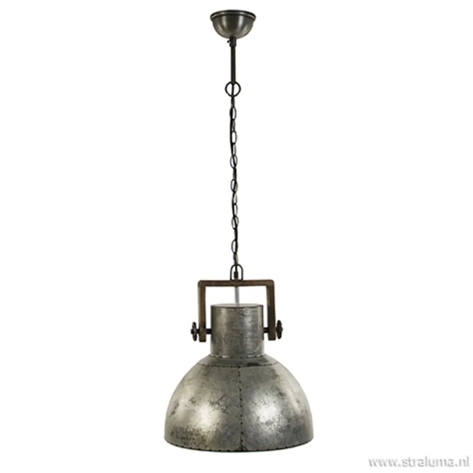 Hanglamp Shelly industrieel zink/hout>Straluma Hot