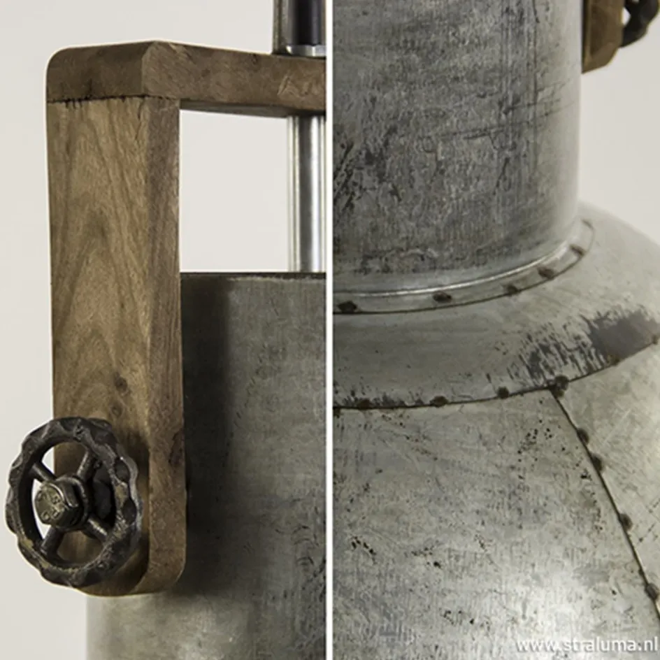 Hanglamp Shelly industrieel zink/hout>Straluma Hot