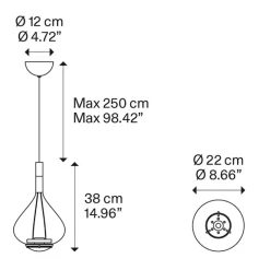 Hanglamp Sky-Fall klein brons></noscript>Straluma Sale