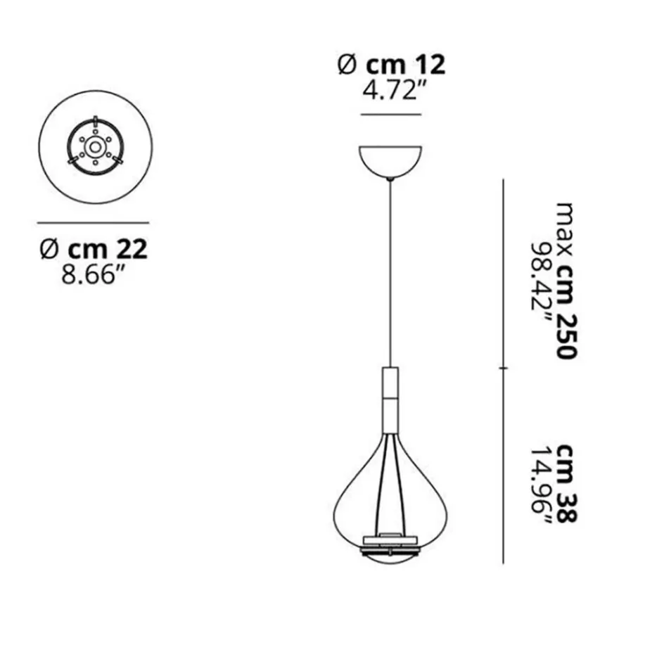 Hanglamp Sky-fall medium clear inclusief LED>Straluma Best