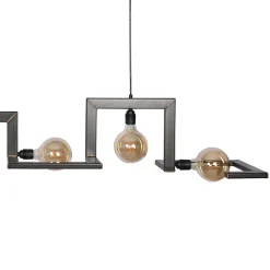 Hanglamp Tortona 7l 210 zwartstaal/koper>Straluma Outlet