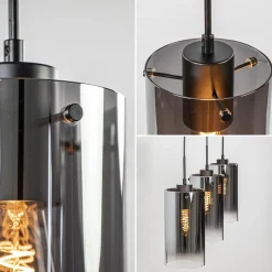 Hanglamp Ventotto 3l zwart/smoke glas><noscript><img width=