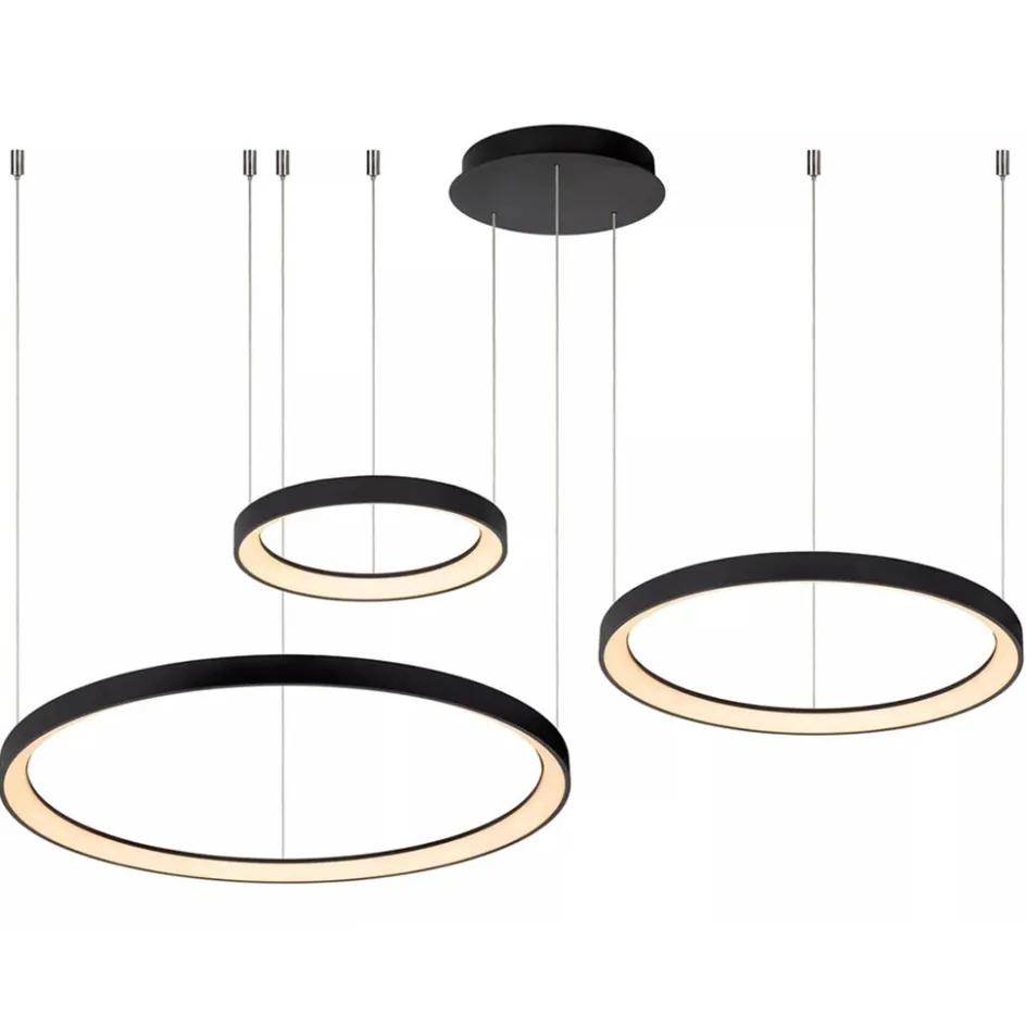 Hanglamp Vidal 3 ringen zwart>Straluma Hot