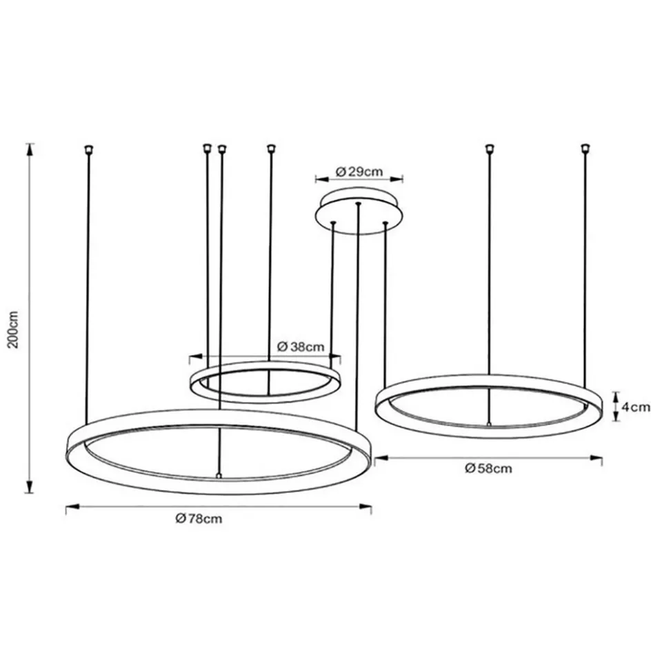 Hanglamp Vidal 3 ringen zwart>Straluma Hot