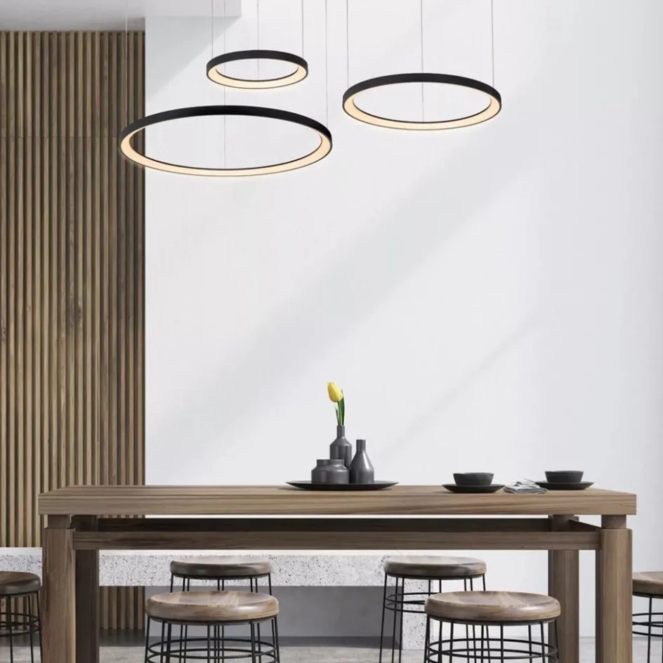 Hanglamp Vidal 3 ringen zwart>Straluma Hot