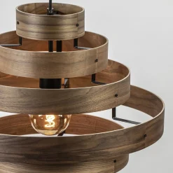 Hanglamp Walnut  zwart / walnoot hout></noscript>Straluma