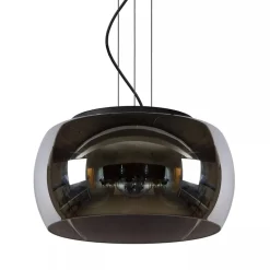 Hanglamp zwart + smoke glas 40cm>Straluma Outlet