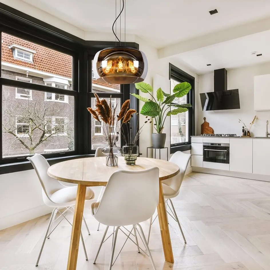 Hanglamp zwart + smoke glas 40cm>Straluma Outlet