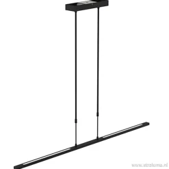Hanglamp zwart balk 2xpushdimmer CCT>Straluma Discount