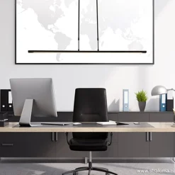 Hanglamp zwart balk 2xpushdimmer CCT><noscript><img width=