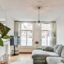 Hanglamp zwart met helder glazen bol 30 cm><noscript><img width=