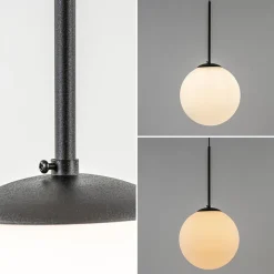 Hanglamp zwart met opaal wit glas 30 cm></noscript>Straluma Online