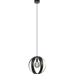 Hanglamp zwart metalen ringen 40 cm>Straluma Sale