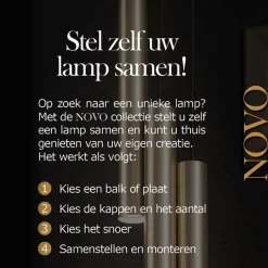 Hanglamp zwart Spin met 6 snoeren>Straluma New