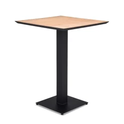 Horeca Bartafel vierkant 80x80 zwart met eiken>Straluma