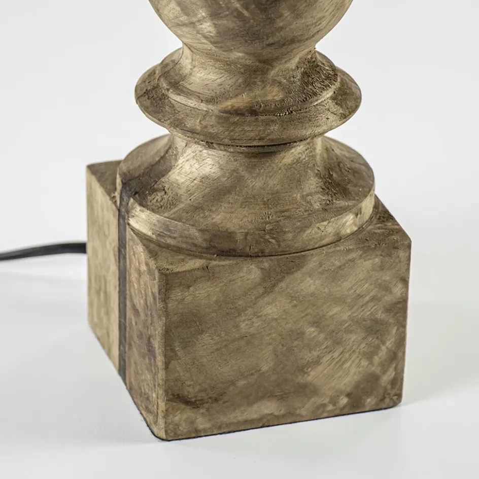 Houten lampvoet Cumani met bronzen fitting>Straluma Hot