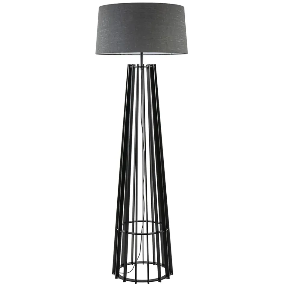 Houten lampvoet mat zwart exclusief kap>Straluma Sale