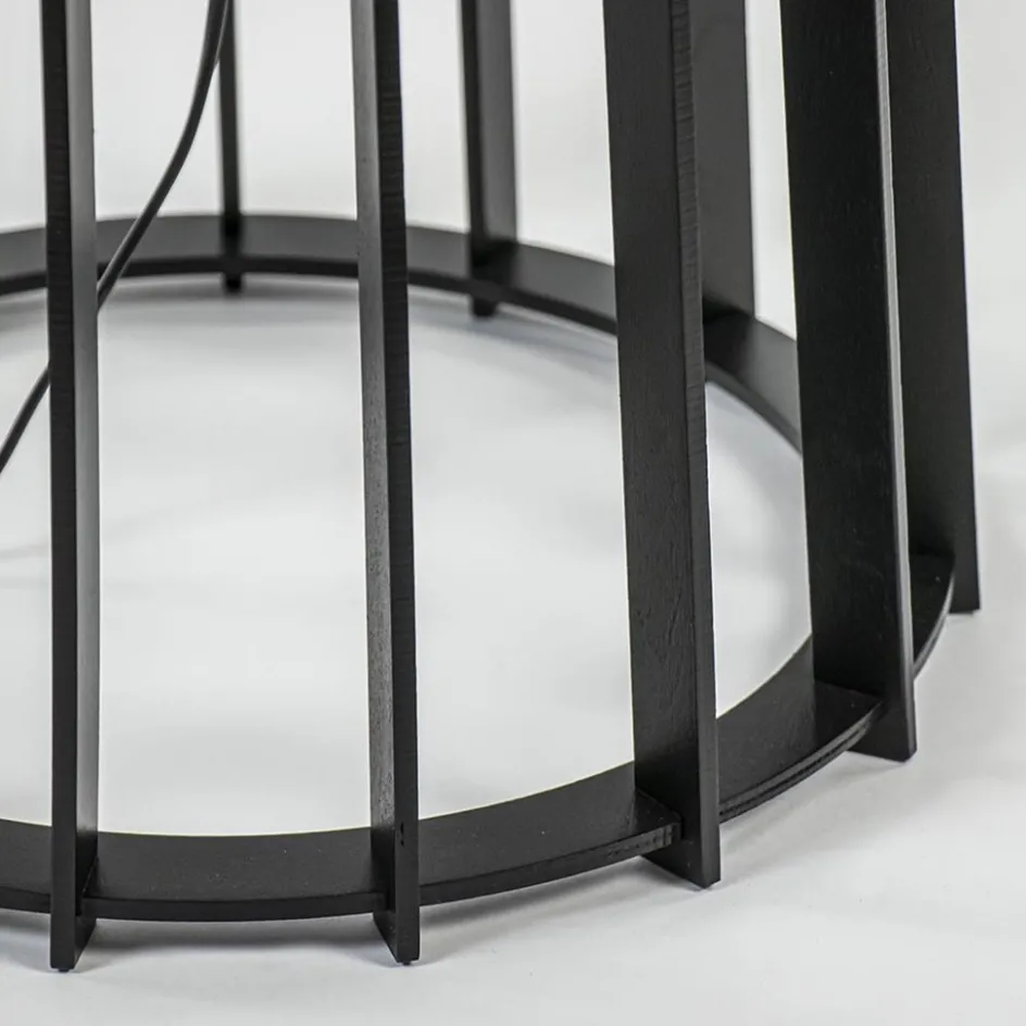 Houten lampvoet mat zwart exclusief kap>Straluma Sale