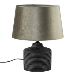 Houten lampvoet Paolu zwart exclusief kap><noscript><img width=