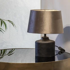 Houten lampvoet Paolu zwart exclusief kap><noscript><img width=