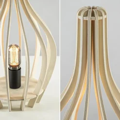 Houten tafellamp kegel naturel met zwart></noscript>Straluma New