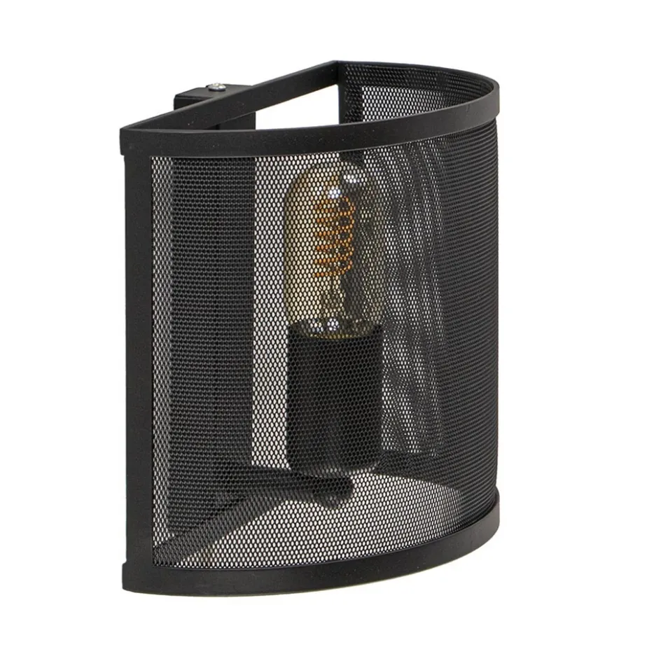 Industrieel landelijke wandlamp met gaas>Straluma