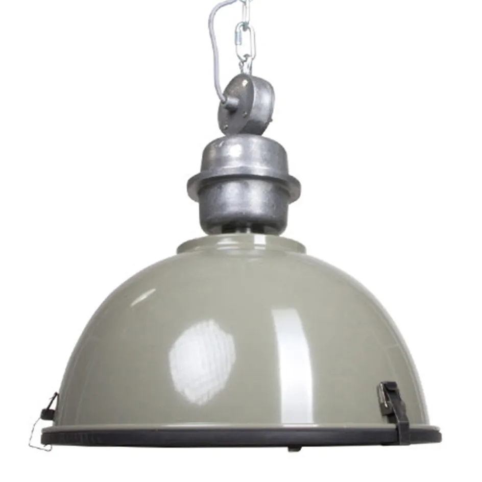 Industriele hanglamp olijf metaal Bikkel>Straluma Best