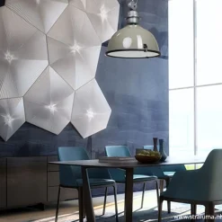 Industriele hanglamp olijf metaal Bikkel><noscript><img width=