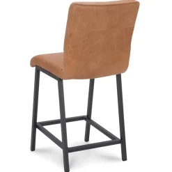 Industriële barkruk met cognac lederen zitting></noscript>Straluma Sale