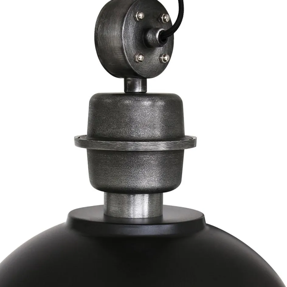 Industriële 3-lichts hanglamp bikkel mat zwart>Straluma