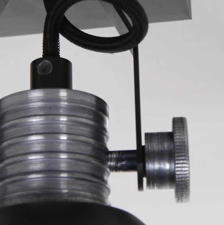 Industriële plafond/wandspot zwart inclusief LED>Straluma Discount