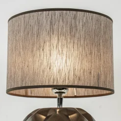 Keramieken tafellamp bruin met bruine kap></noscript>Straluma