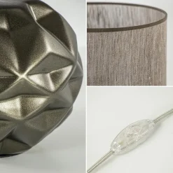 Keramieken tafellamp bruin met bruine kap></noscript>Straluma