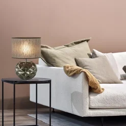 Keramieken tafellamp bruin met bruine kap></noscript>Straluma