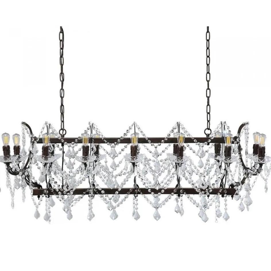 Klassieke eettafelhanglamp met kristal>Straluma Sale