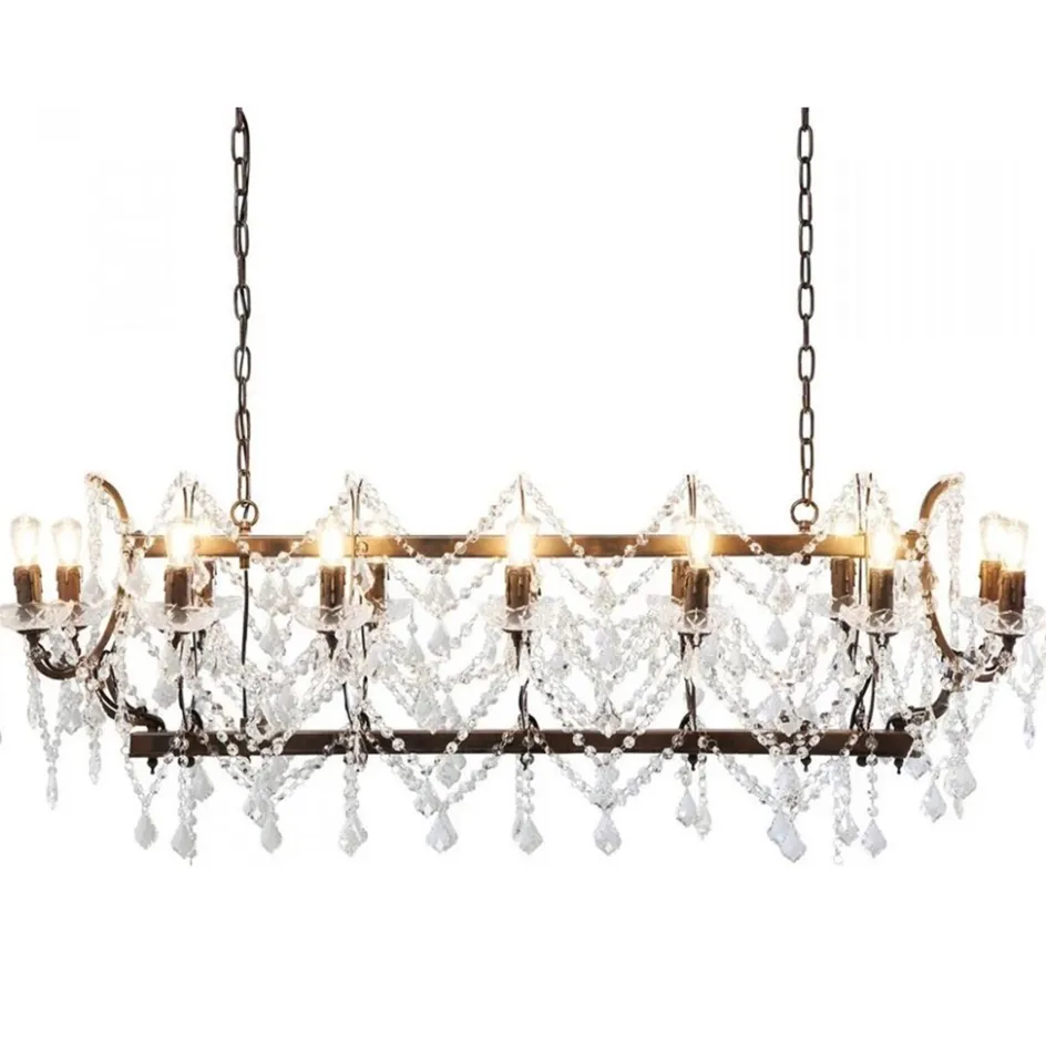 Klassieke eettafelhanglamp met kristal>Straluma Sale