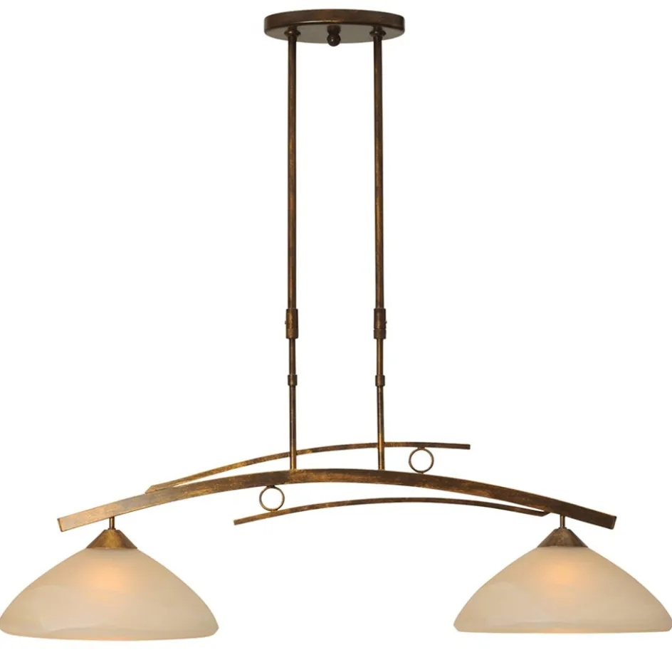 Klassieke hanglamp Bolzano brons amber>Straluma Clearance