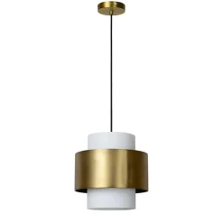 Klassieke hanglamp opaal glas met mat goud>Straluma New