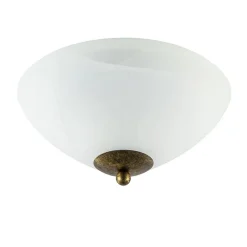 Klassieke plafondlamp gevlamd glas met brons 30 cm>Straluma New