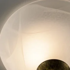 Klassieke plafondlamp gevlamd glas met brons 30 cm><noscript><img width=