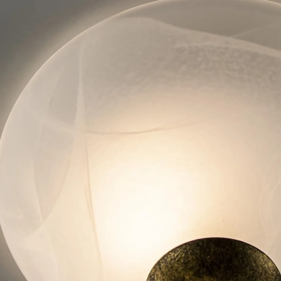 Klassieke plafondlamp gevlamd glas met brons 30 cm>Straluma New