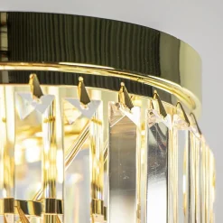 Klassieke plafondlamp goud met helder glas><noscript><img width=